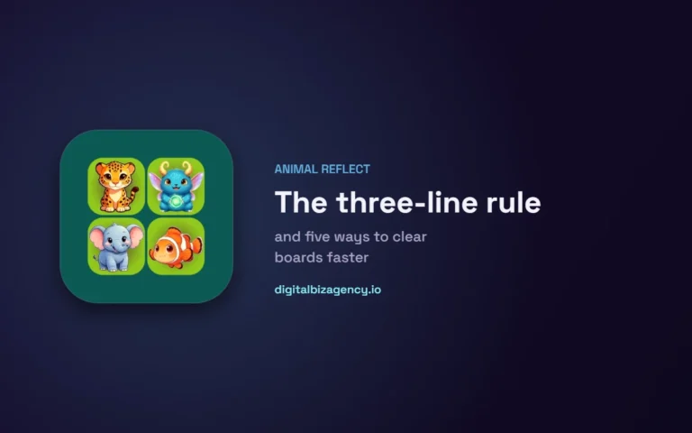 Animal Reflect tips: the three-line rule and five ways to clear boards faster